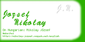 jozsef mikolay business card